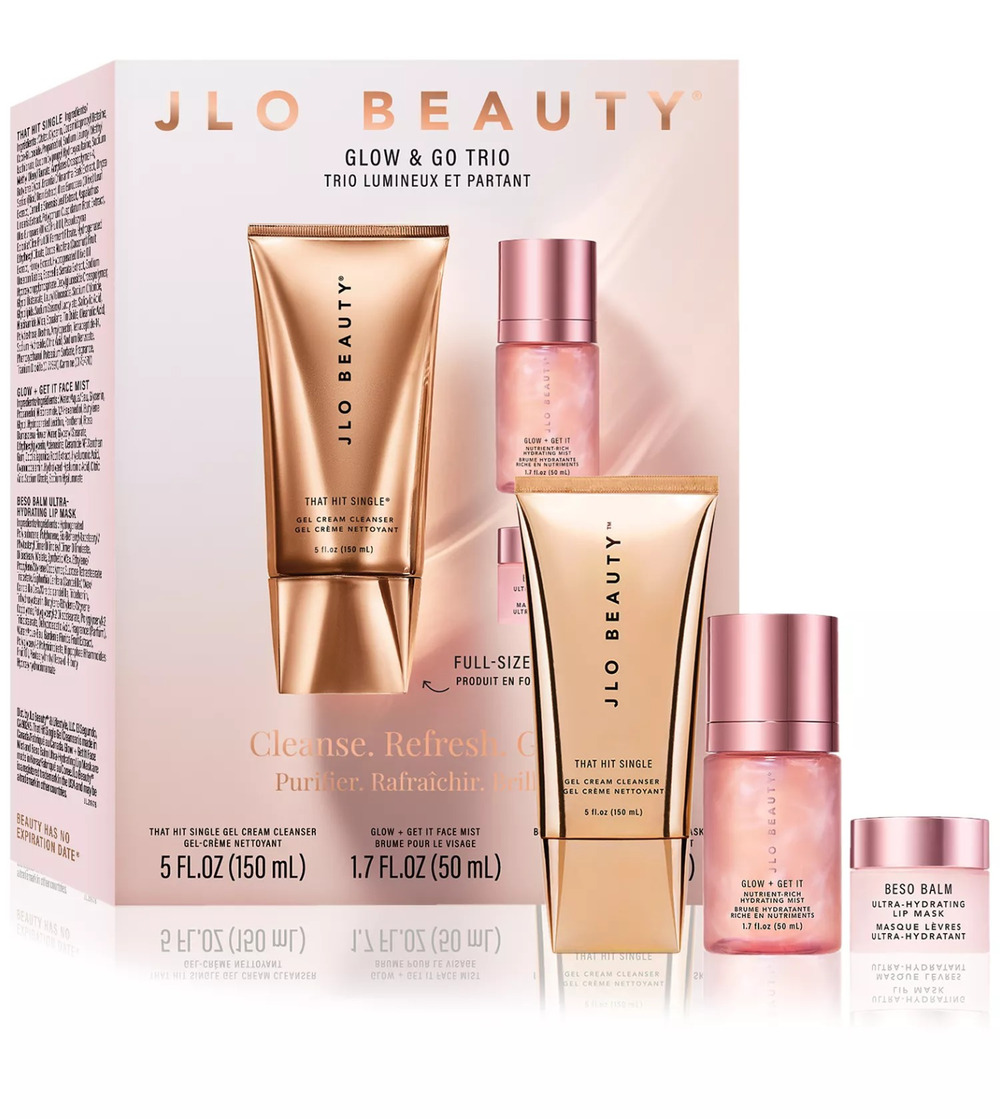 JLo Beauty 3-Pc. Glow & Go Skincare Set, Retail Value: 75$